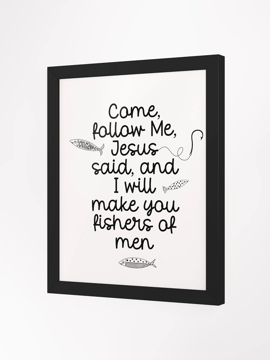 Follow Me, and I Will Make You Fishers of Men– Framed Scripture Wall Art product image (7)