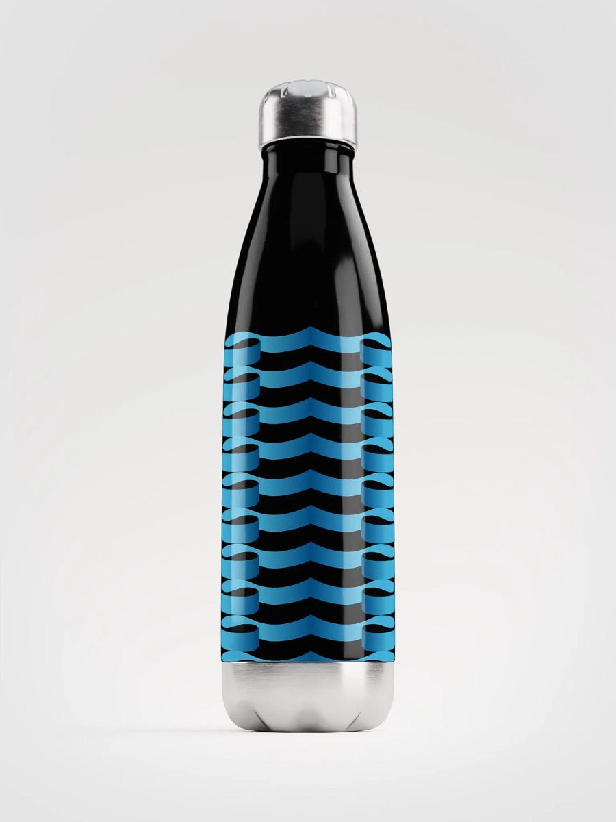 Botella de agua con cinta azul en 3D product image (1)