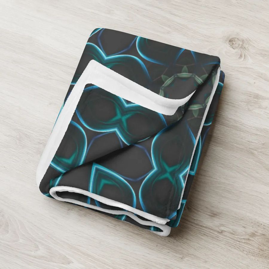Black and blue Geometric -Throw Blanket product image (8)