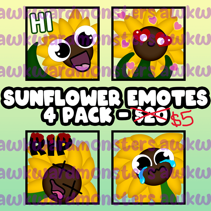 4 Pack of Sunflower Emotes product image (1)