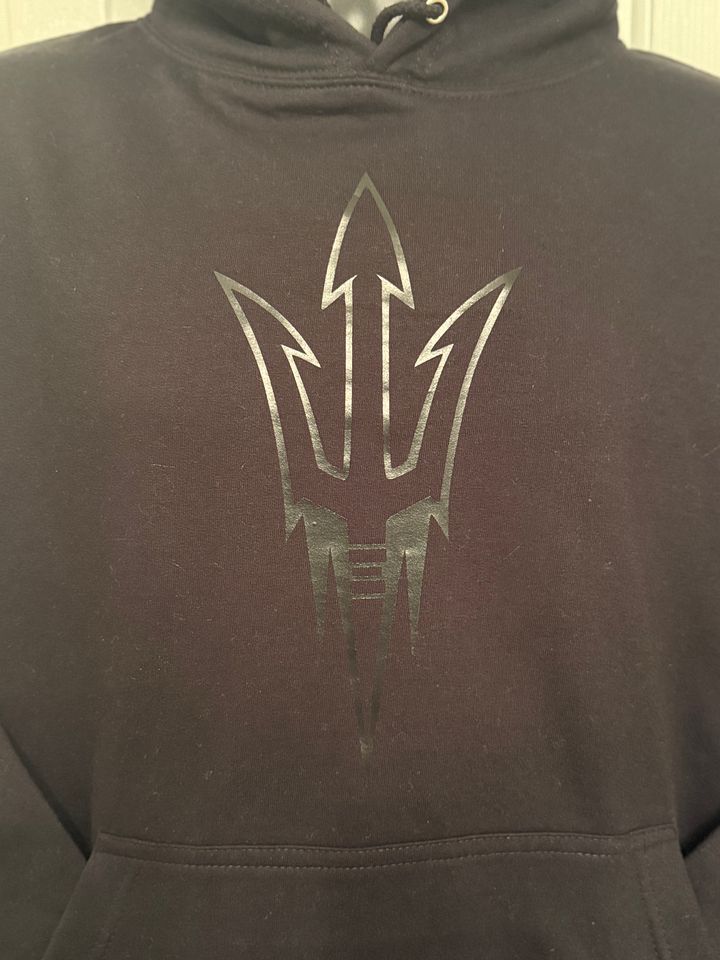 Black on Black Team Logo Hoodie product image (1)