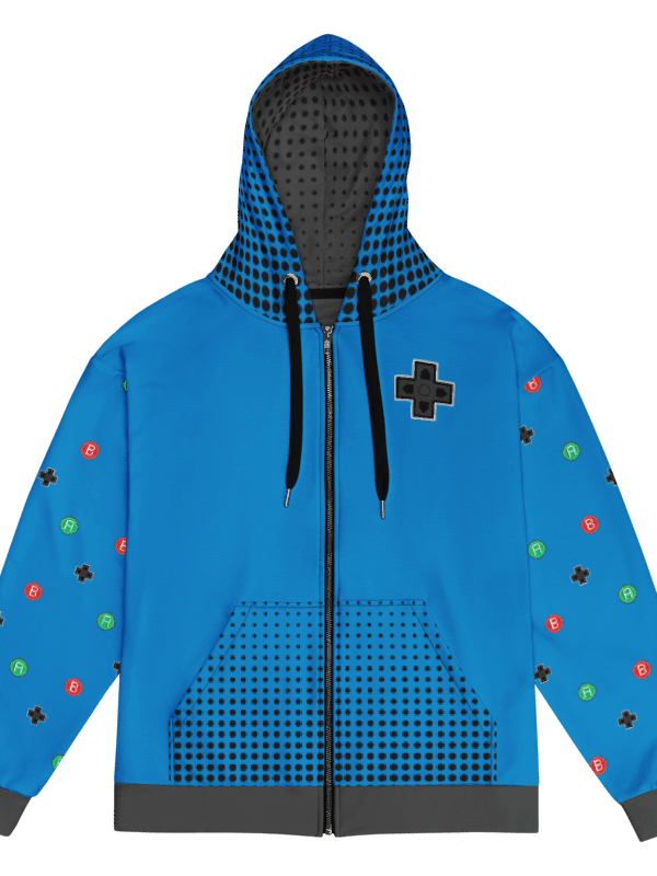 Retro GamePad Hoodie (Blue Edition) + Zimmi Sticker Pack product image (2)