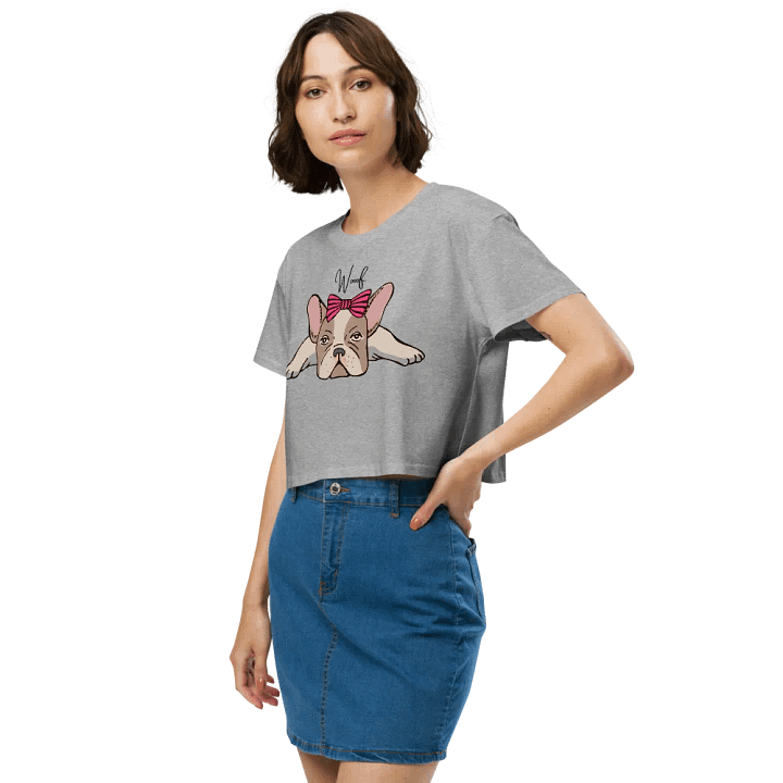 Girly French Bulldog Women's Crop Top product image (1)