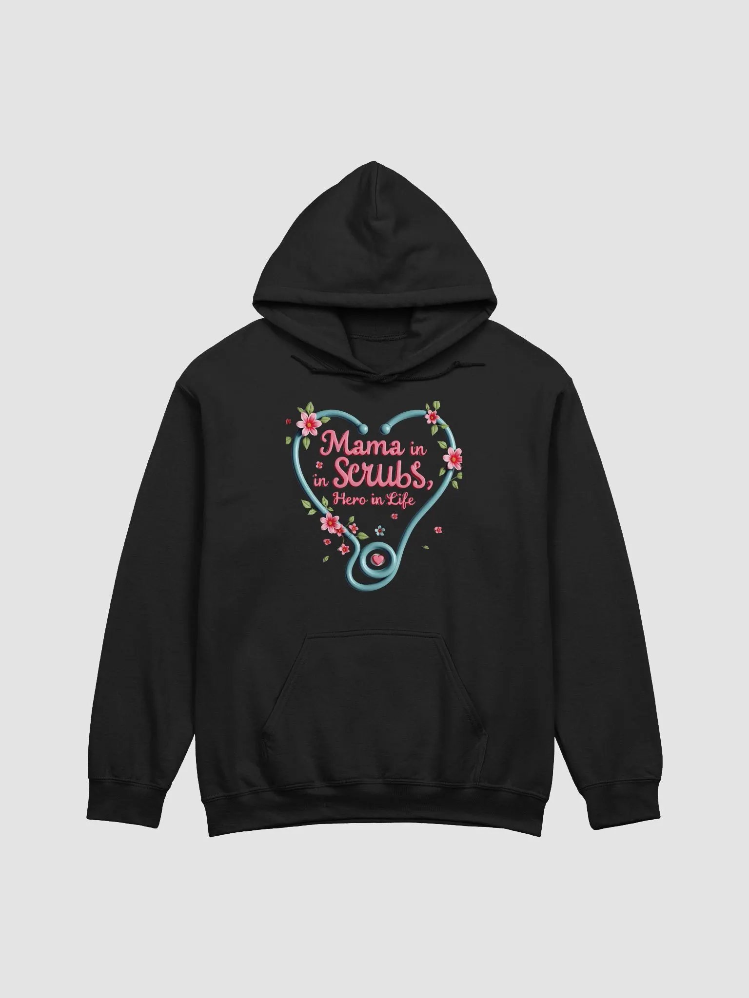 Heartfelt Hero Mama, stethoscope heart Hoodie product image (3)