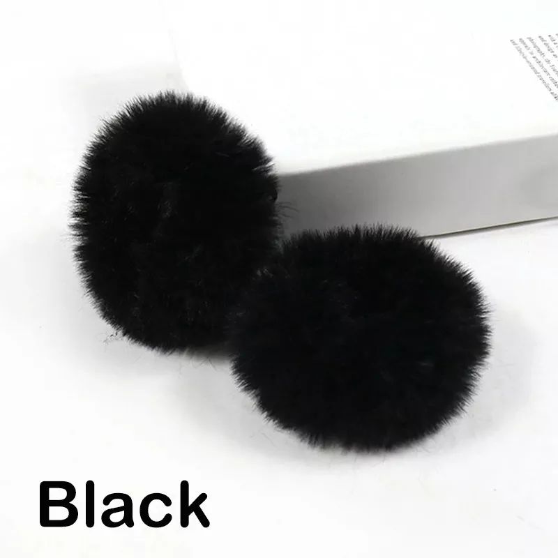2Pcs Fashion Kid Girl Hair Ring Furry Scrunchie Fluffy Rope Band Ponytail Holder product image (4)
