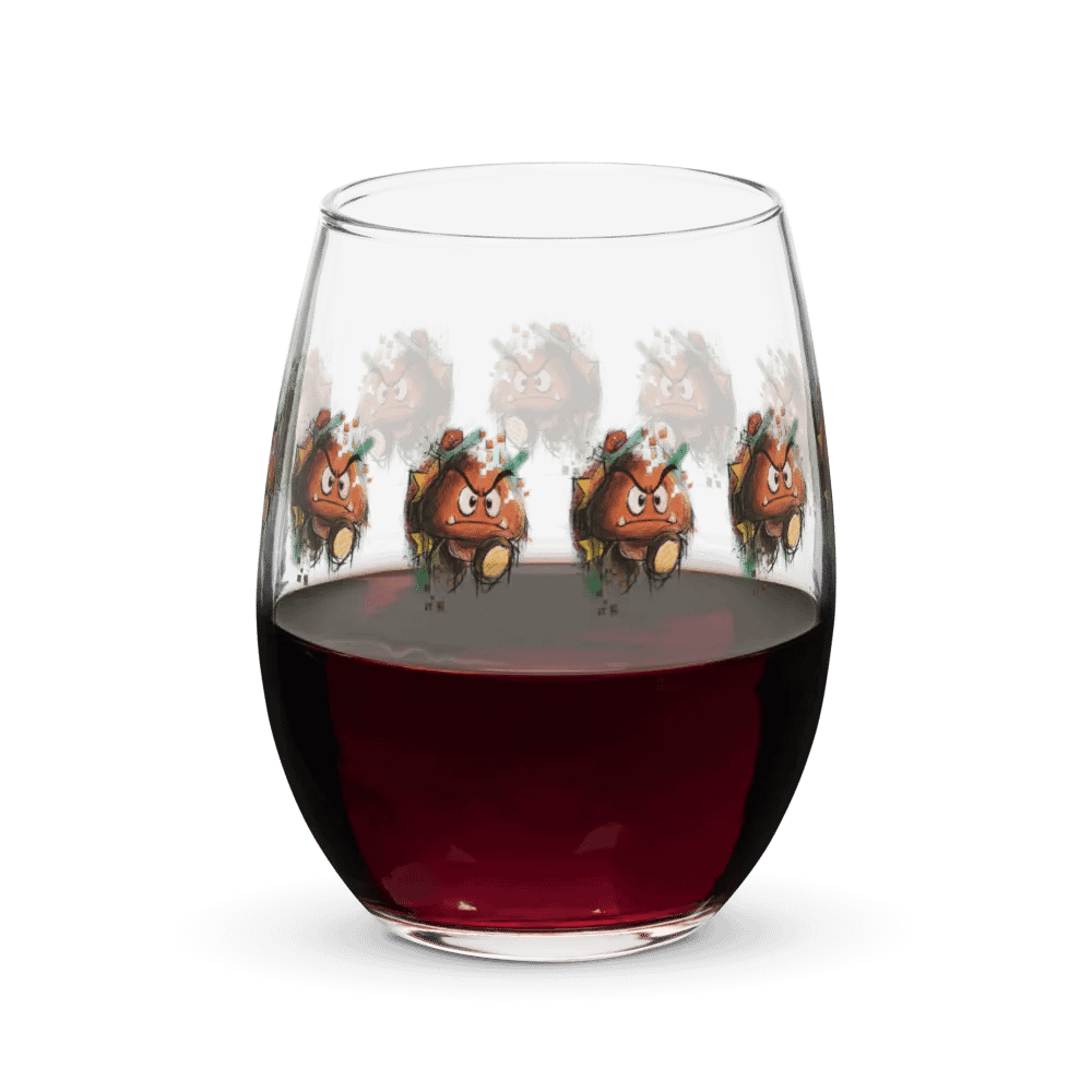 Goomba by StephyJ Stemless Wine Glass product image (12)