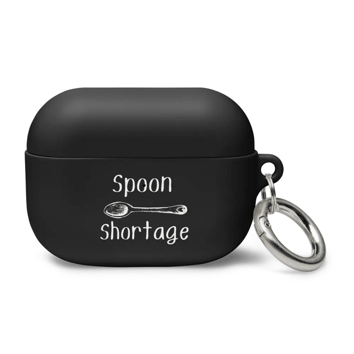 Spoon Shortage Airpods Case- White Print product image (2)