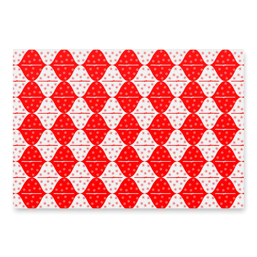 Flutes and Snowflakes - Alto - Red Gift Wrap Paper product image (5)
