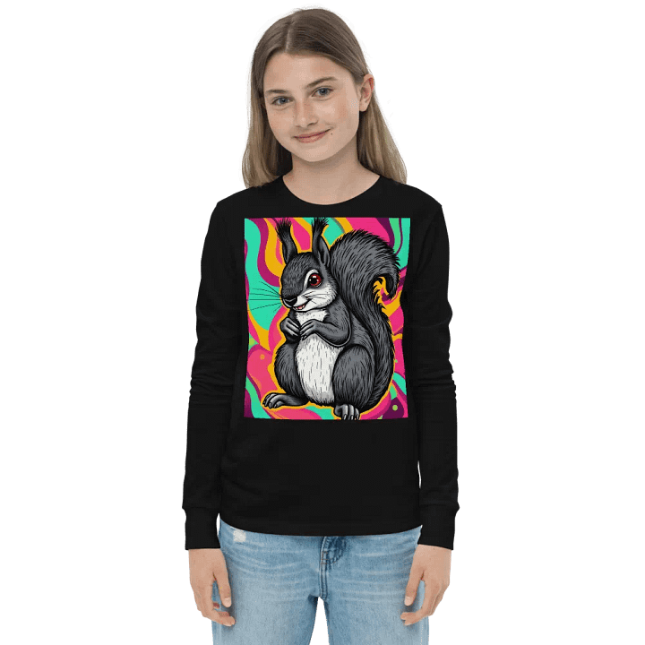 Psychedelic Squirrel Youth Long Sleeve Tee product image (1)