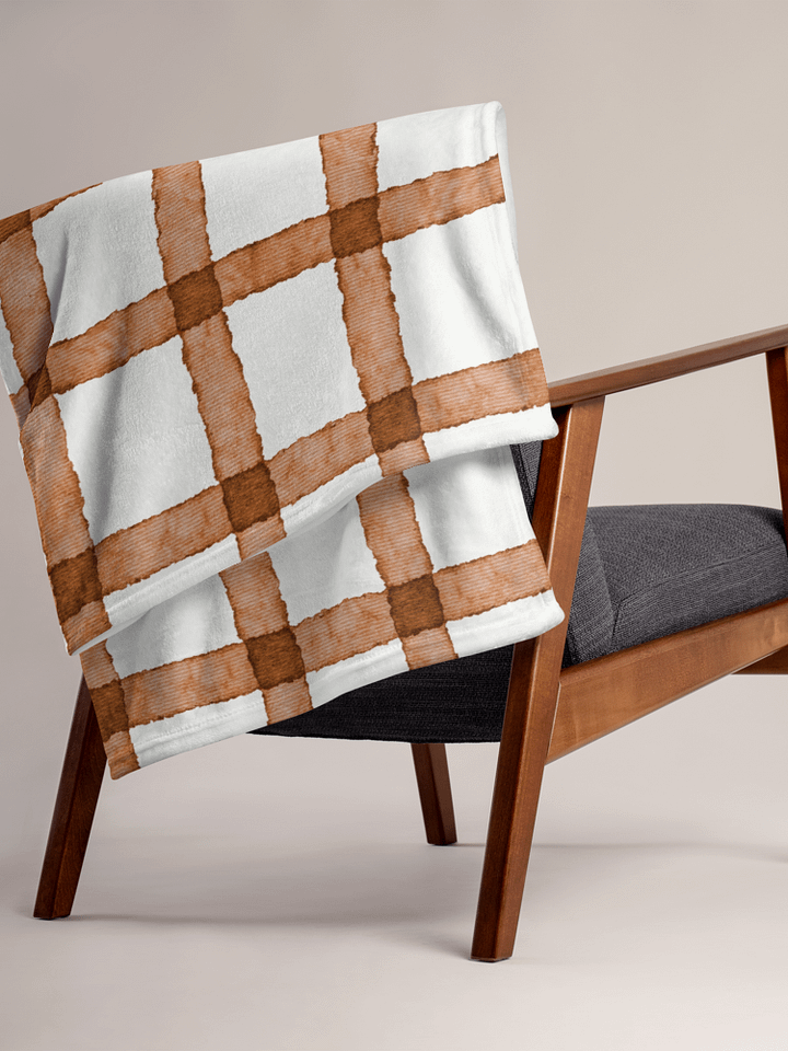COZY GINGHAM CINNAMON BLANKET IN TWO SIZES product image (1)