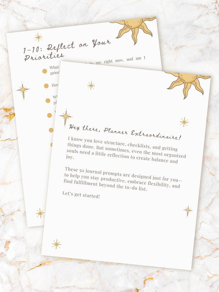 50 Journal Prompts for Planners and Organizers product image (2)