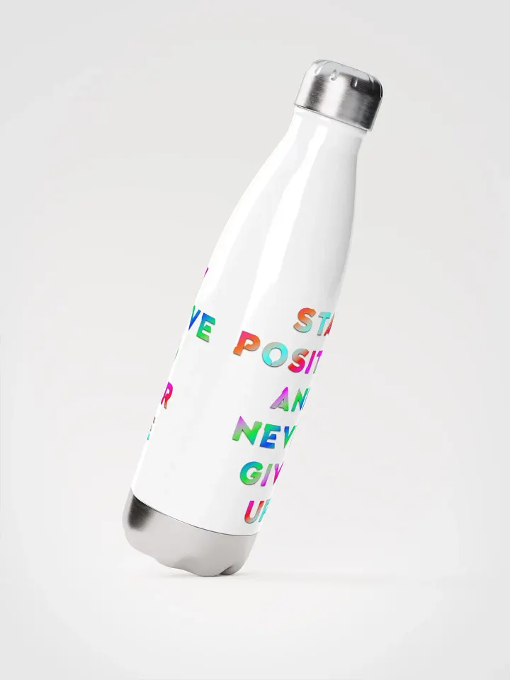 BLADE Army stay positive and never give up Color Stripes white Water bottle product image (2)