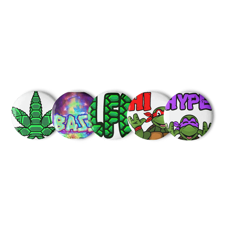 Ninja Fam 1 Set of Pin Buttons product image (1)