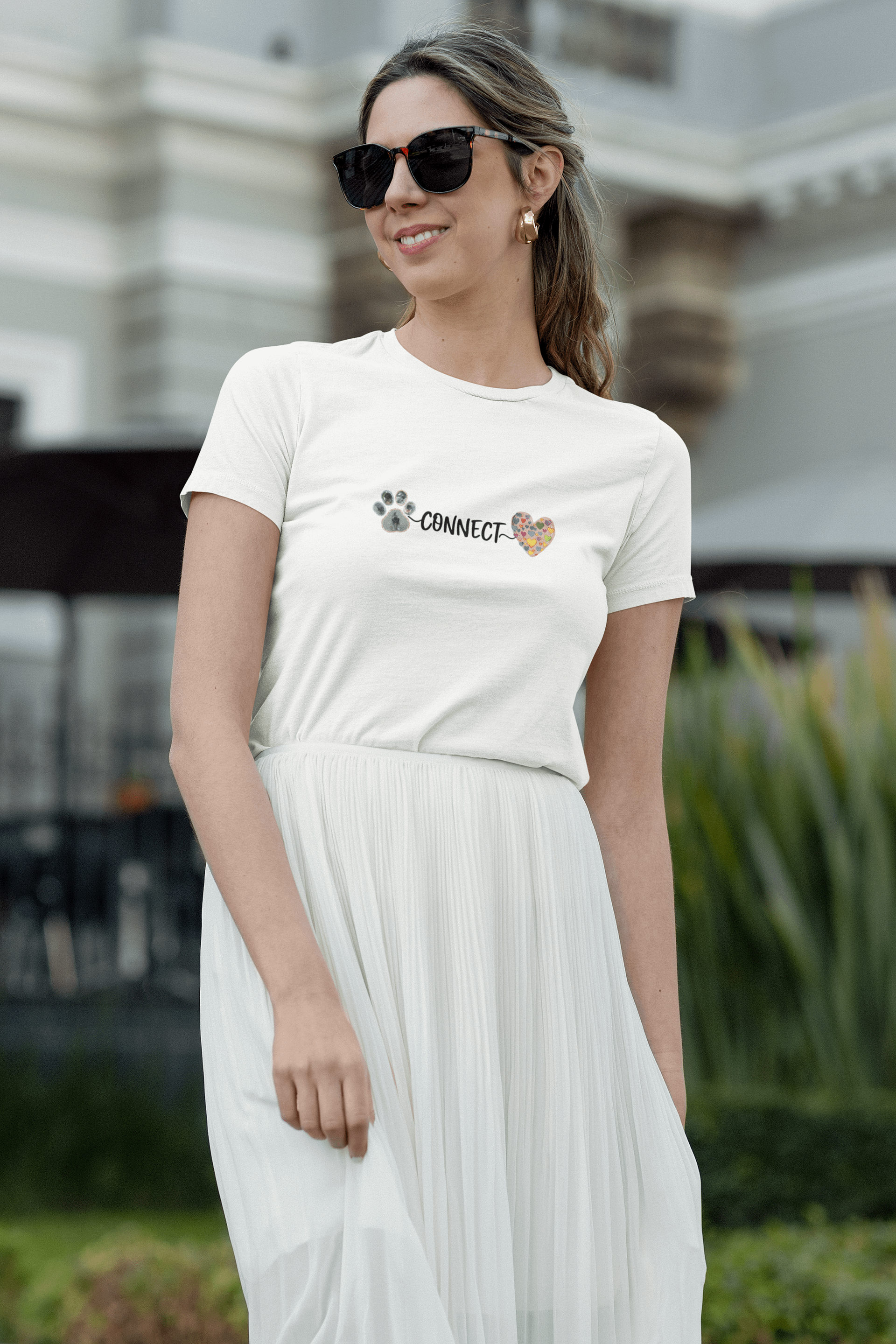 Paws Connect Hearts | Women's Dog Tee product image (1)