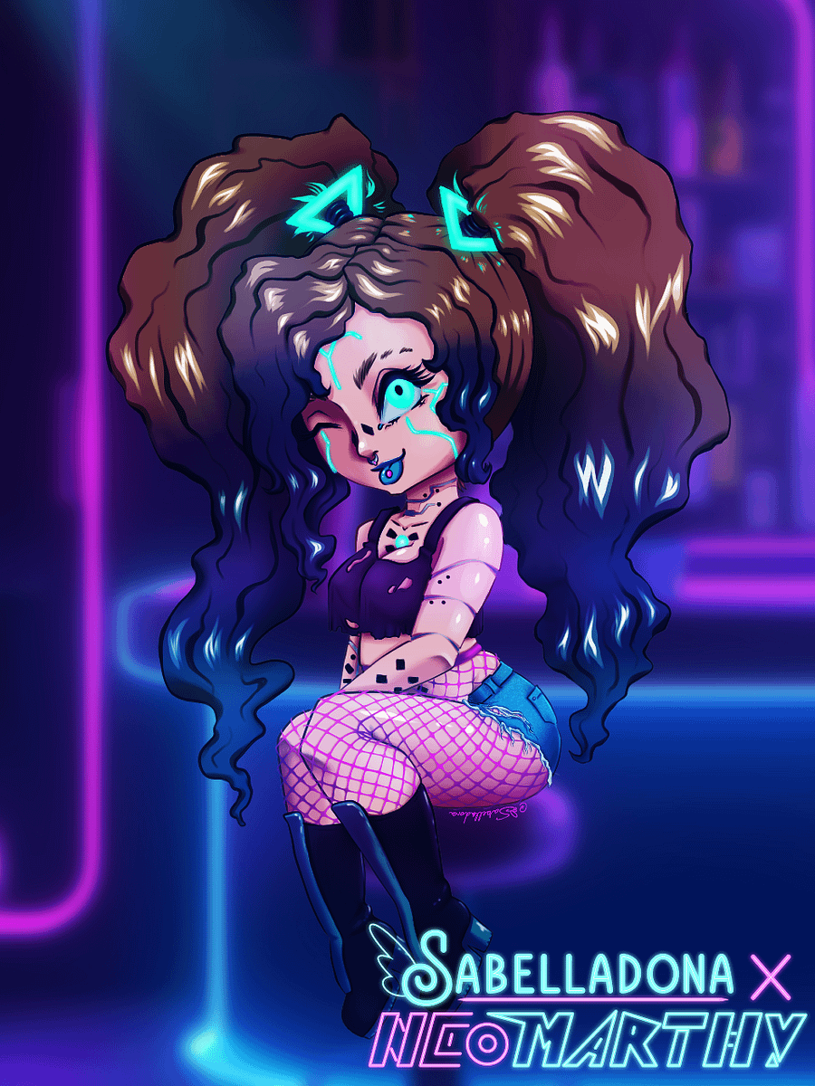Chibi Neon Sticker product image (2)