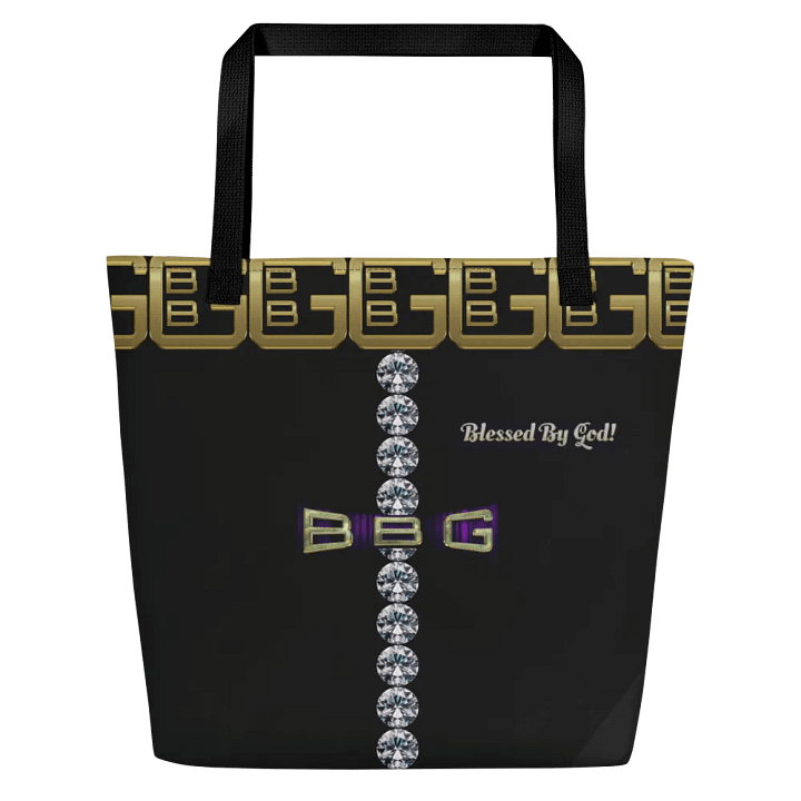 Black with Diamonds BBG Tote Bag with Pocket product image (1)