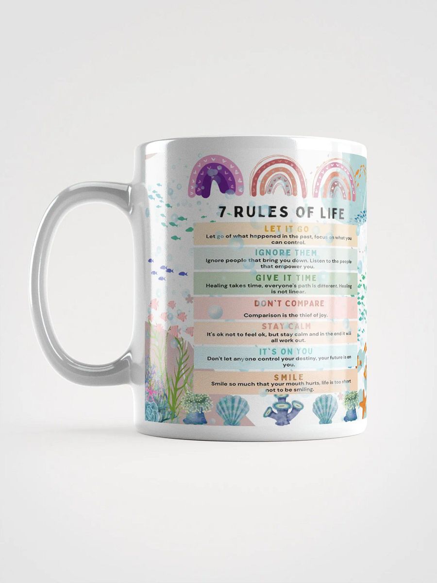 7 Rules of Life Positive Pastel Color Coffee Mug product image (6)