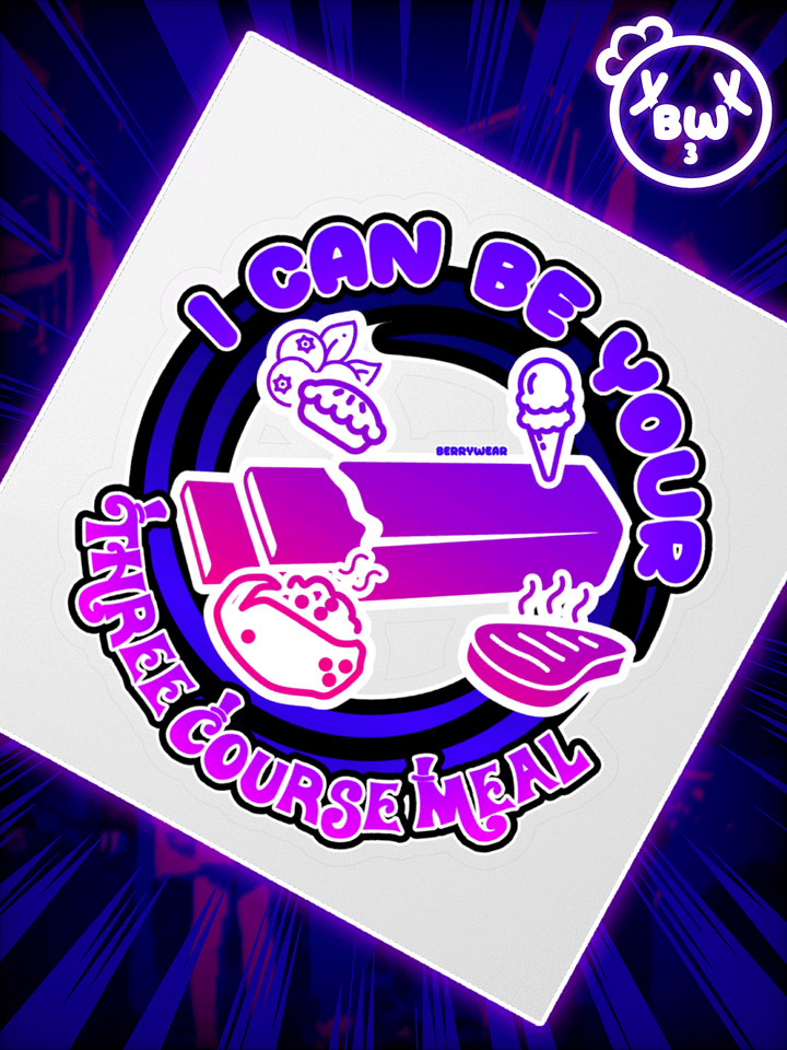 Three Course Meal - Die Cut Sticker product image (1)