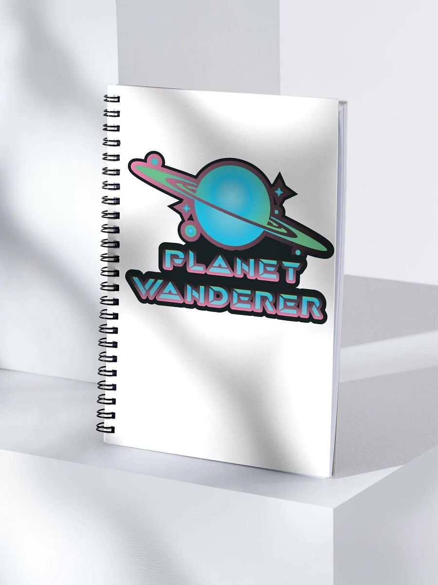 Planet Wanderer Logo spiral notebook product image (4)