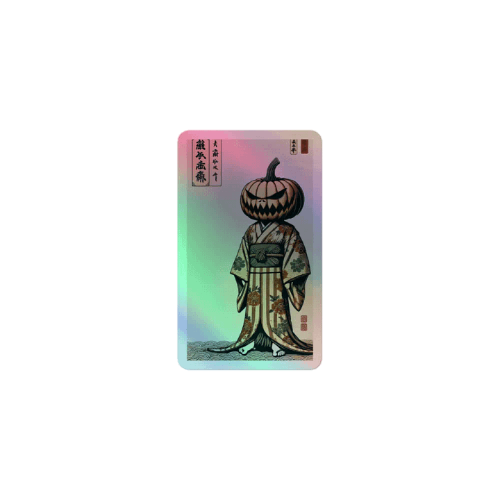 Ukiyo-e Jack O' Lantern Kimono Vinyl Sticker 🎃🖌️ product image (1)