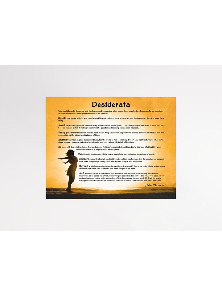 Desiderata Poem Print – Inspirational Matte Poster product image (1)