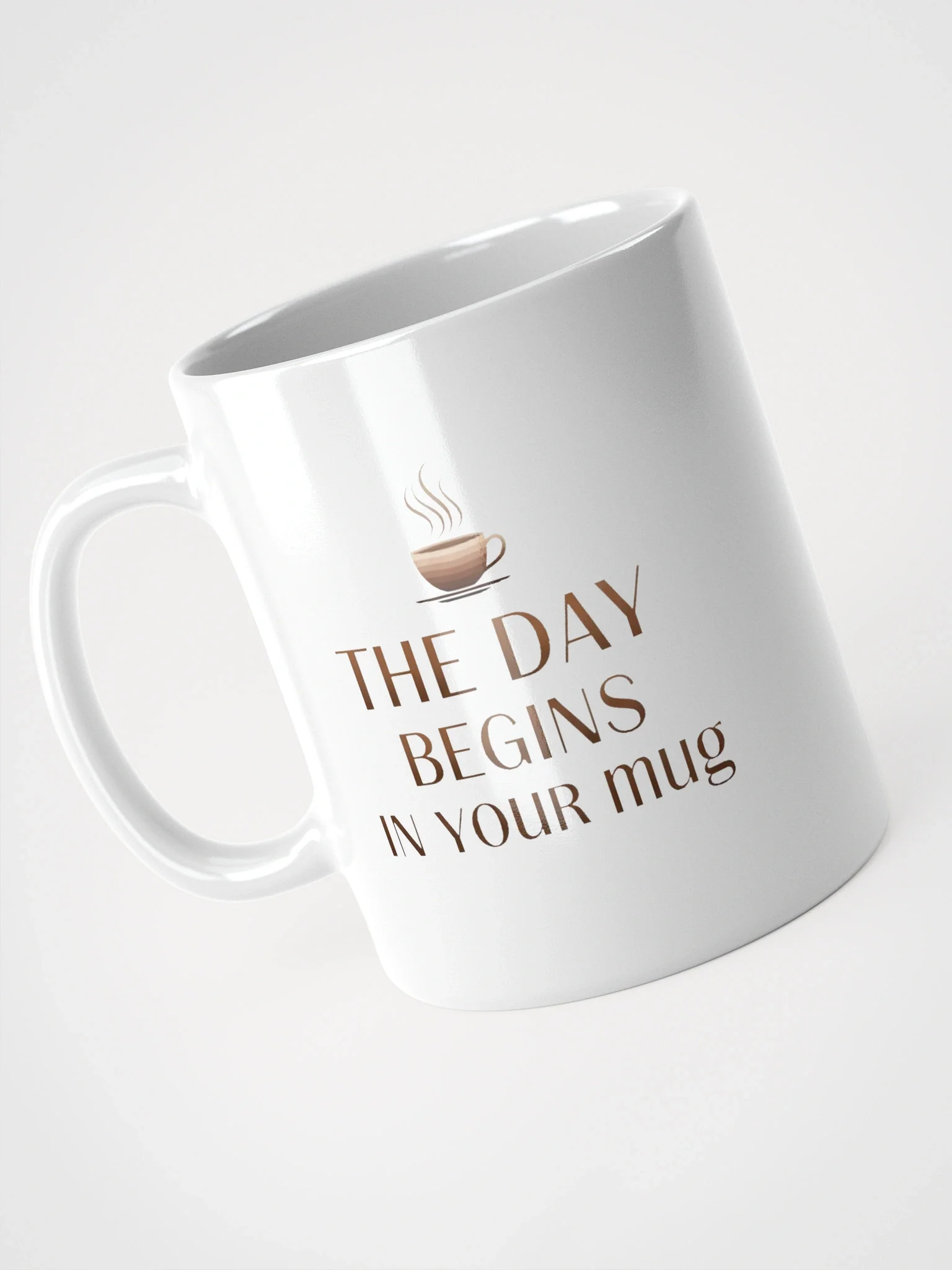 Start Your Morning Right with "The Day Begins in Your Mug" – Inspirational Coffee & Tea Mug for a Positive Day Boost product image (4)