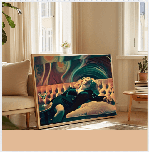Woman on Couch with Martini Wall Art product image (5)