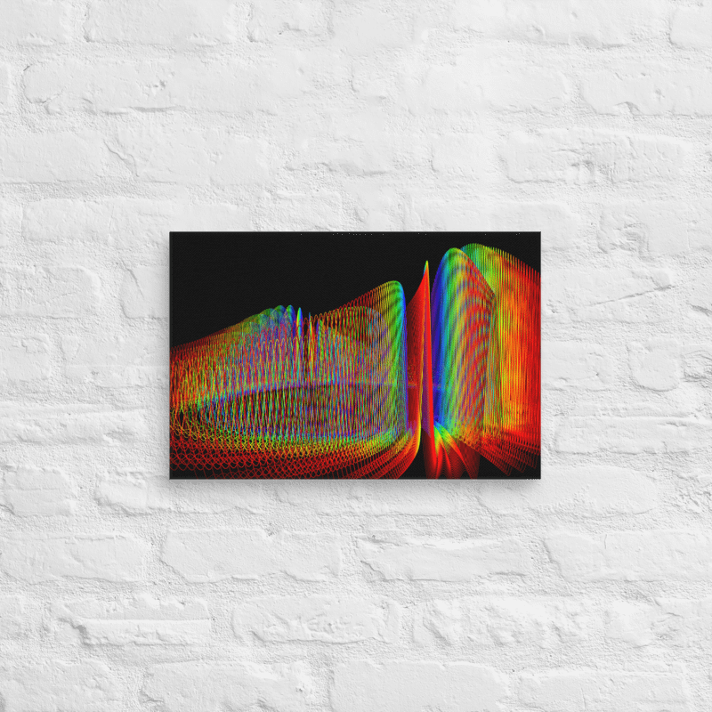 Sparse Spectral Spaceport Phi - Diffraction Curves Physics Art Canvas Print product image (3)