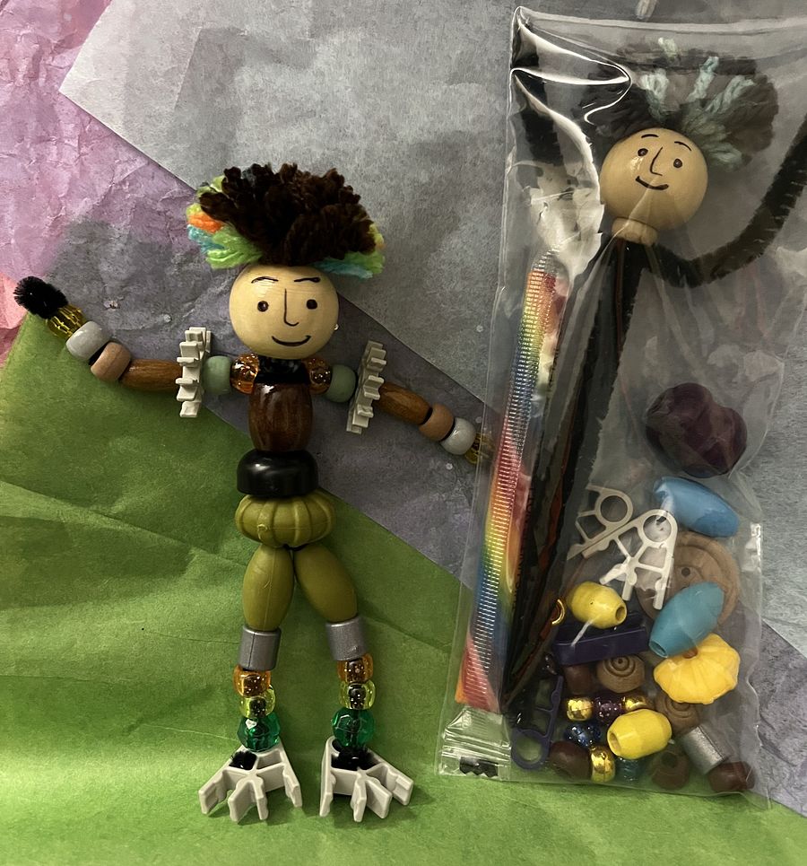 Steampunk Build A Bead Folk ~Boy Kit product image (2)