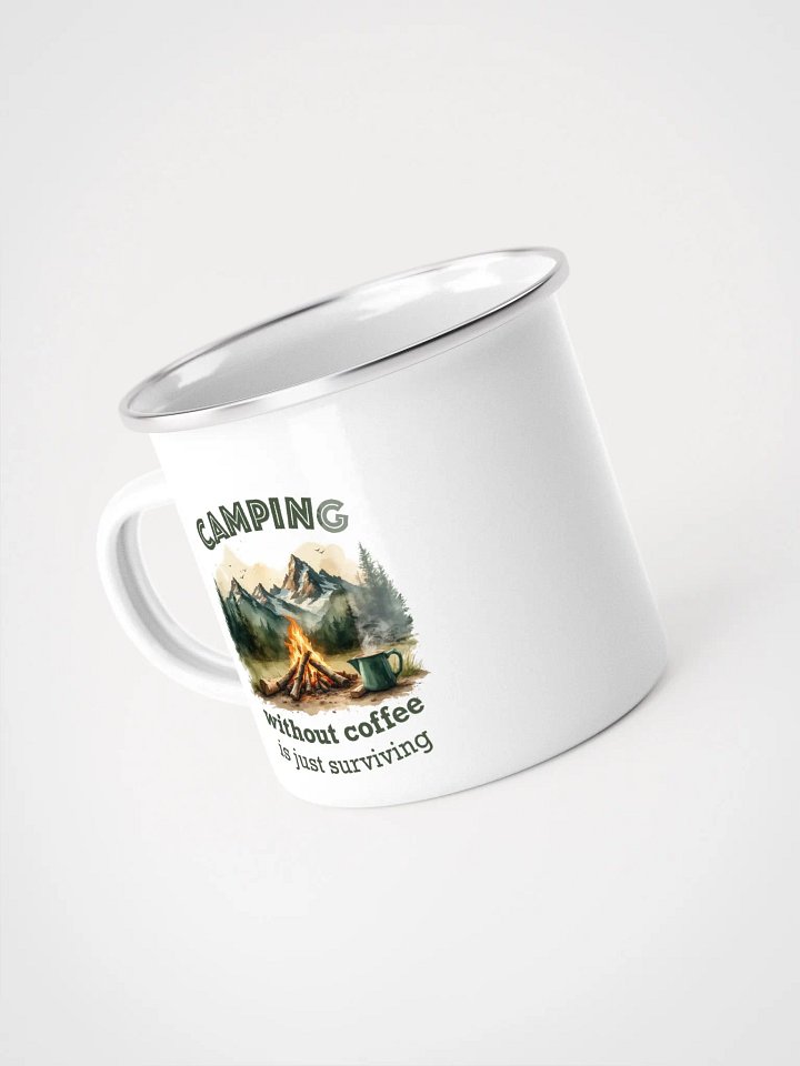 Camping Without Coffee Enamel Mug product image (2)