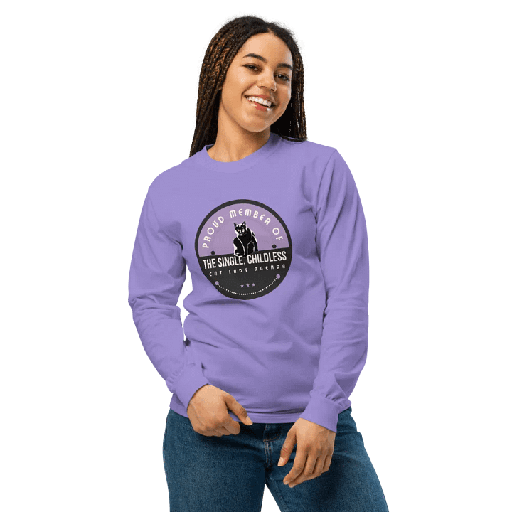 The Single, Childless, Cat Lady Agenda: A Feminist inspired long-sleeve Shirt product image (1)