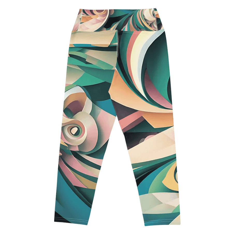 Abstract Lithographic Pattern Design Yoga Capri Legging - V6 product image (7)