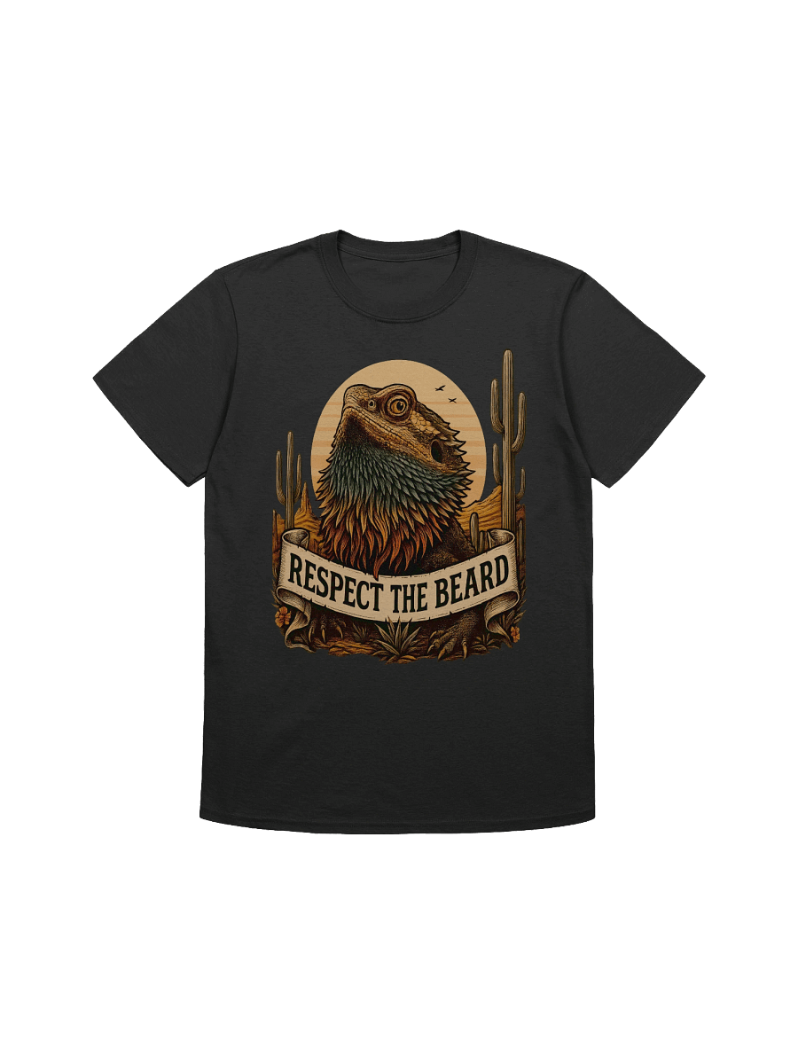 Respect the Beard – Vintage Bearded Dragon Desert Graphic Tee product image (12)