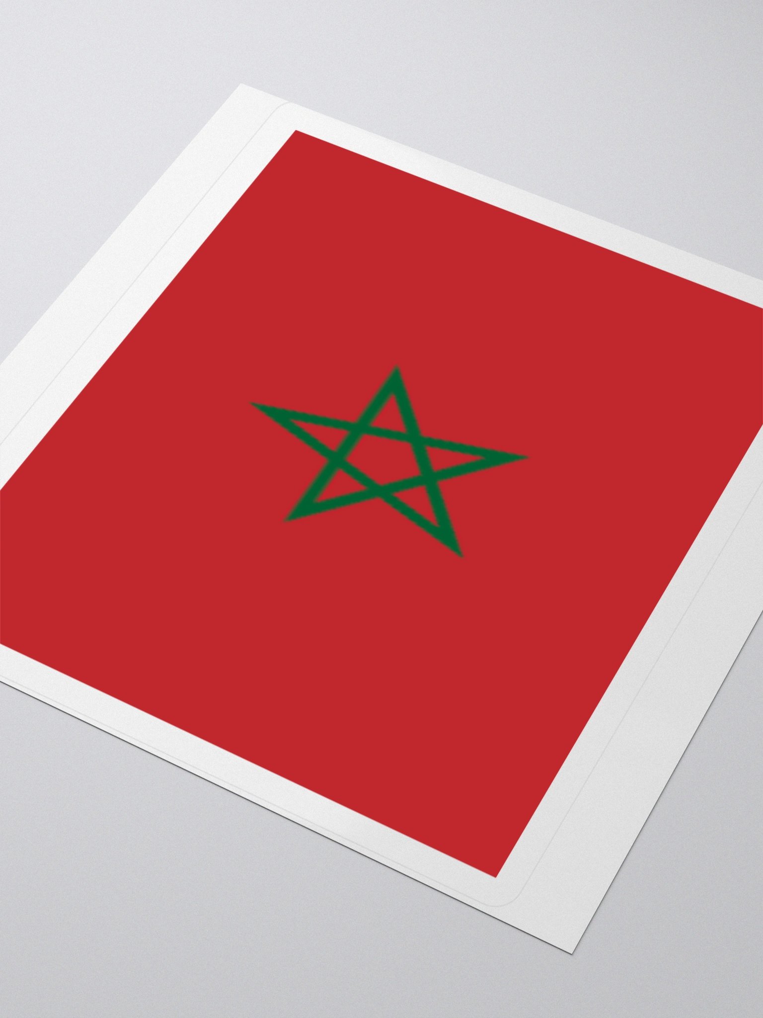 Exclusive Morocco Flag Kiss-Cut Sticker by TDS Music - Unique Design (3" x 3", 4" x 4", 5.5" x 5.5") product image (8)