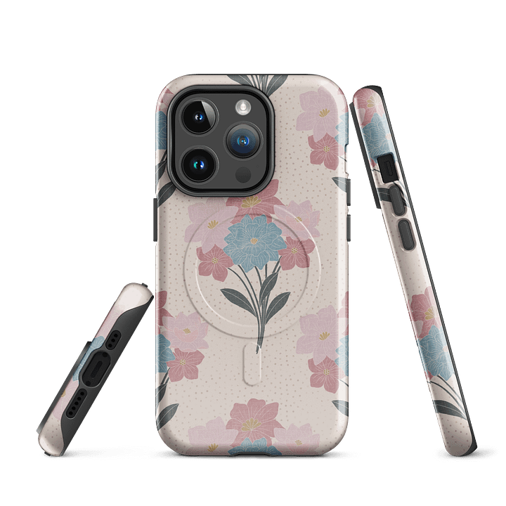Floral Bunch Block Style MagSafe Tough Case for iPhone product image (1)