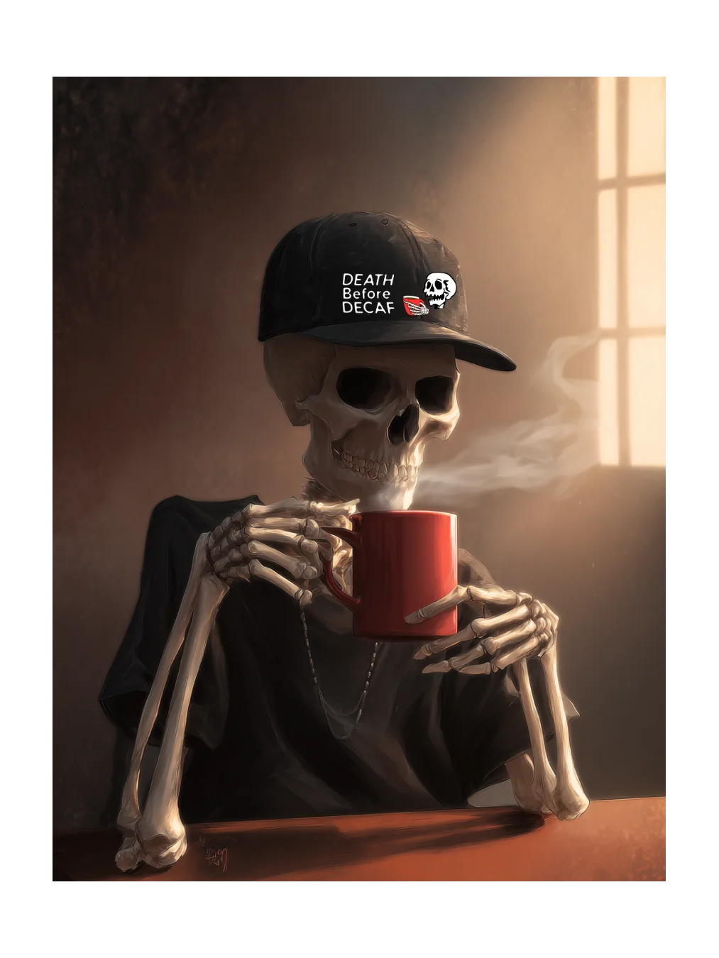 DEATH BEFORE DECAF – EMBROIDERED HAT product image (65)