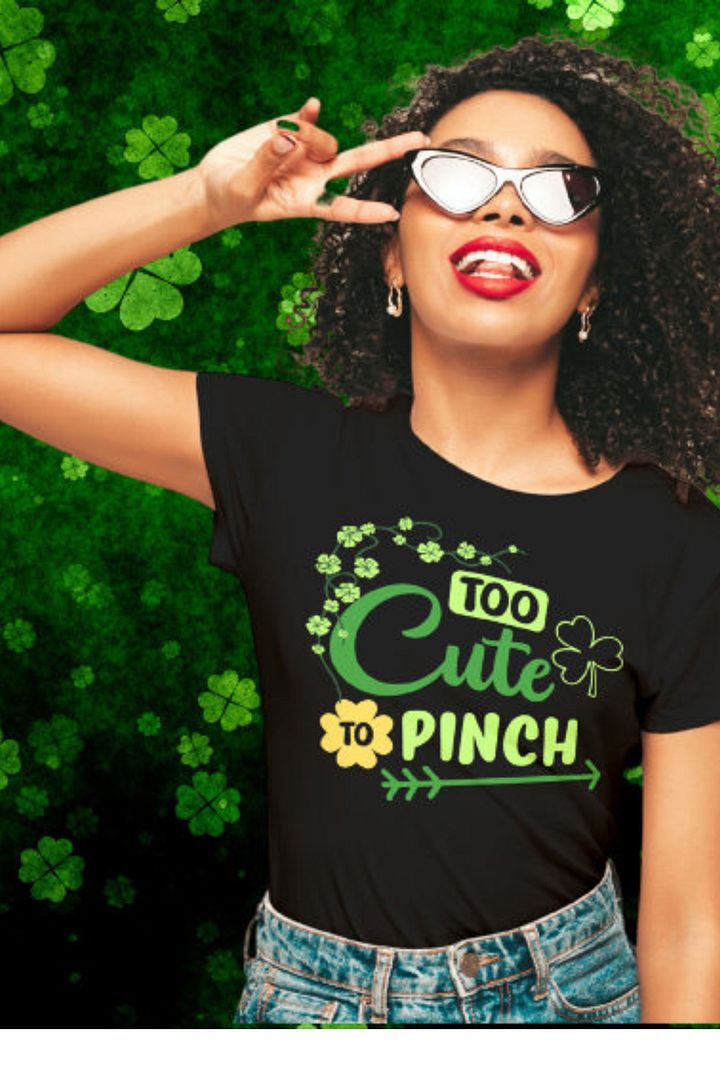 St Patricks Too Cute to Pinch T-Shirt product image (1)