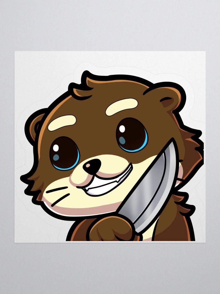 Otter "I'll Cut You!" Sticker product image (2)