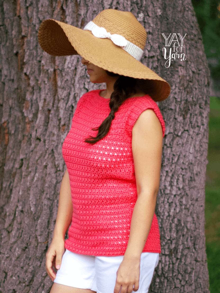 Easy Summer Tee - Women's Top PDF Crochet Pattern & Video Tutorial product image (1)