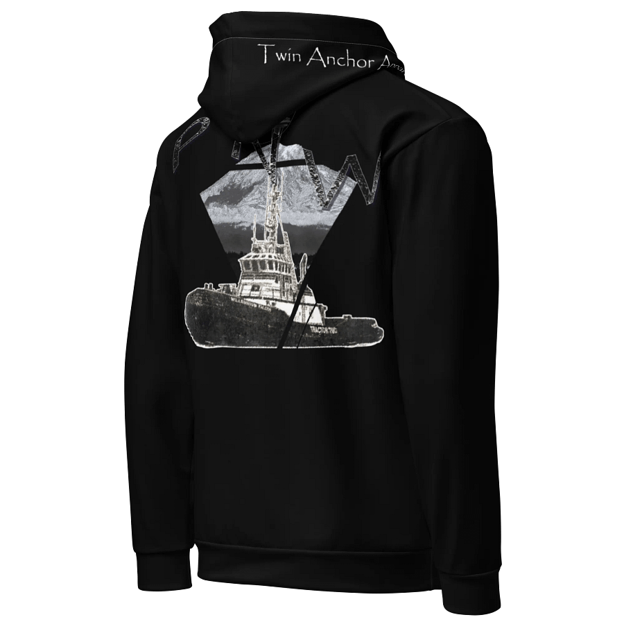 Black, Red Triangle-Mt Raine- PNW Millennium Tug Hoodie product image (5)