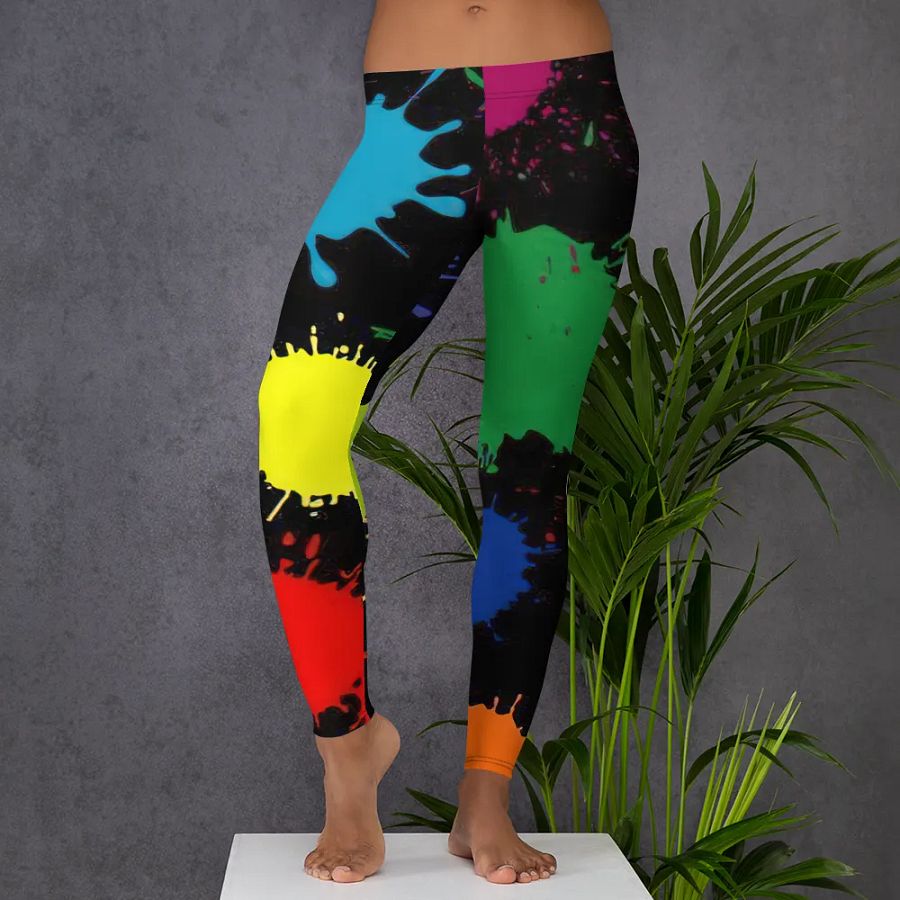 Leggings – Colorful Wallpaper Print for Vibrant & Eye-Catching Style product image (5)