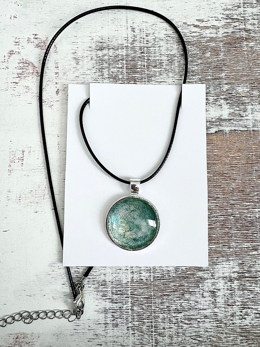 Handmade Cabochon Pendant Necklace | Light Kelp Green | by Monique Faella Designs™ | MFD-00090 product image (2)
