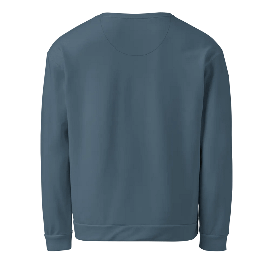 Plain Dark Greyish Blue Soft Summer Unisex Recycled Polyester Heavyweight Premium Sweatshirt by Treasure Pie product image (3)