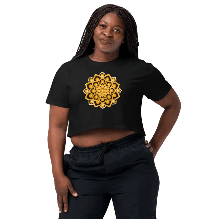 Orange Flower Mandala Crop Top product image (1)