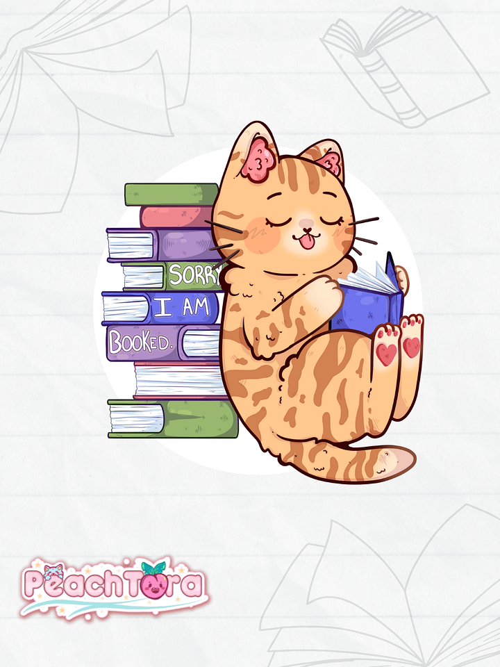 Sorry I'm Booked 📚🐱 (Kraft Paper) product image (1)