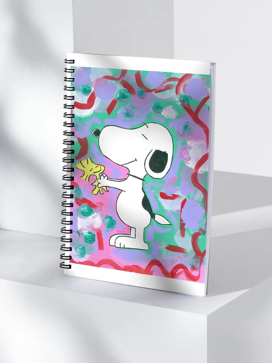 Snoopy (art by Dina R.) acrylic painting picture - Spiral Notebook product image (4)