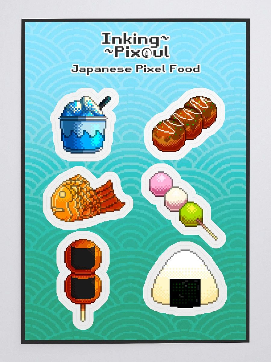 Japanese Pixel Food Sticker Sheet product image (3)