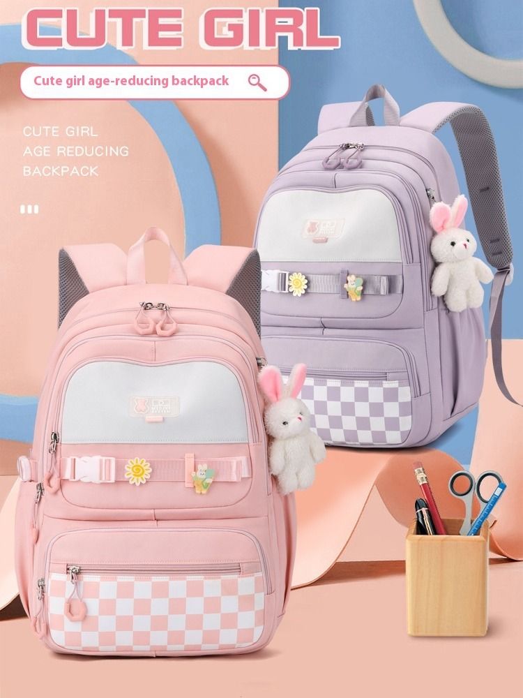 High School Student Burden Reduction Spine Protection Large Capacity Simple Backpack product image (1)