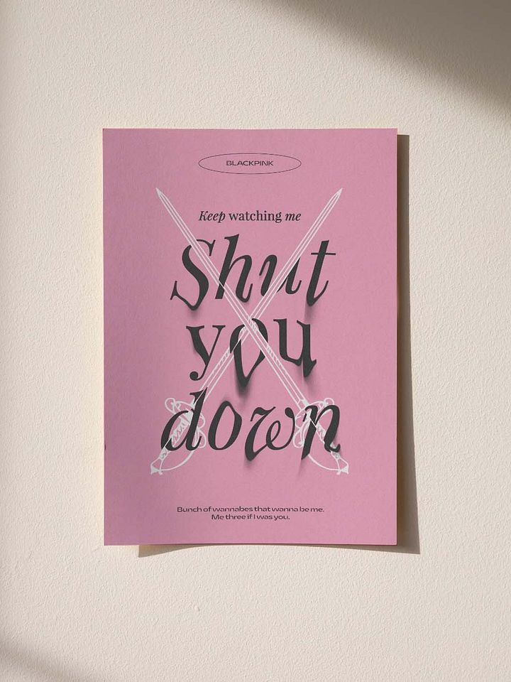Shut Down - BLACKPINK KPOP Digital Printable Wall Art Poster (A1 SIZE) - Instant Download product image (2)