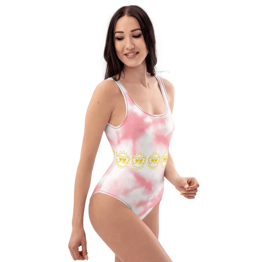 Sol Weird Graphic One-Piece (Pink Tie-Dye) product image (3)